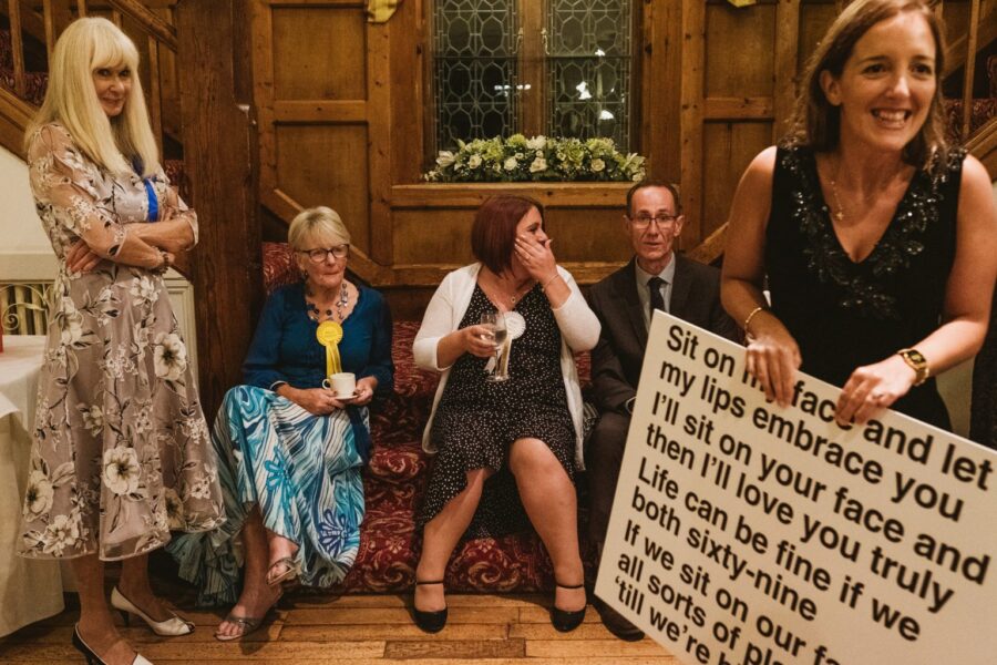 Natural authentic wedding photography with a Monty Python theme by York Place Studios