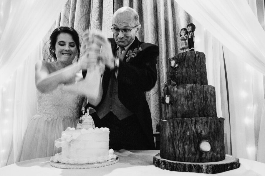 John and Gemma's Sussex wedding with a Monty Python theme by York Place Studios