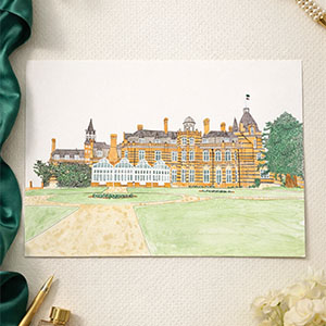 Wedding venue illustrator Charlotte Chiverton wedding venue illustration free listing