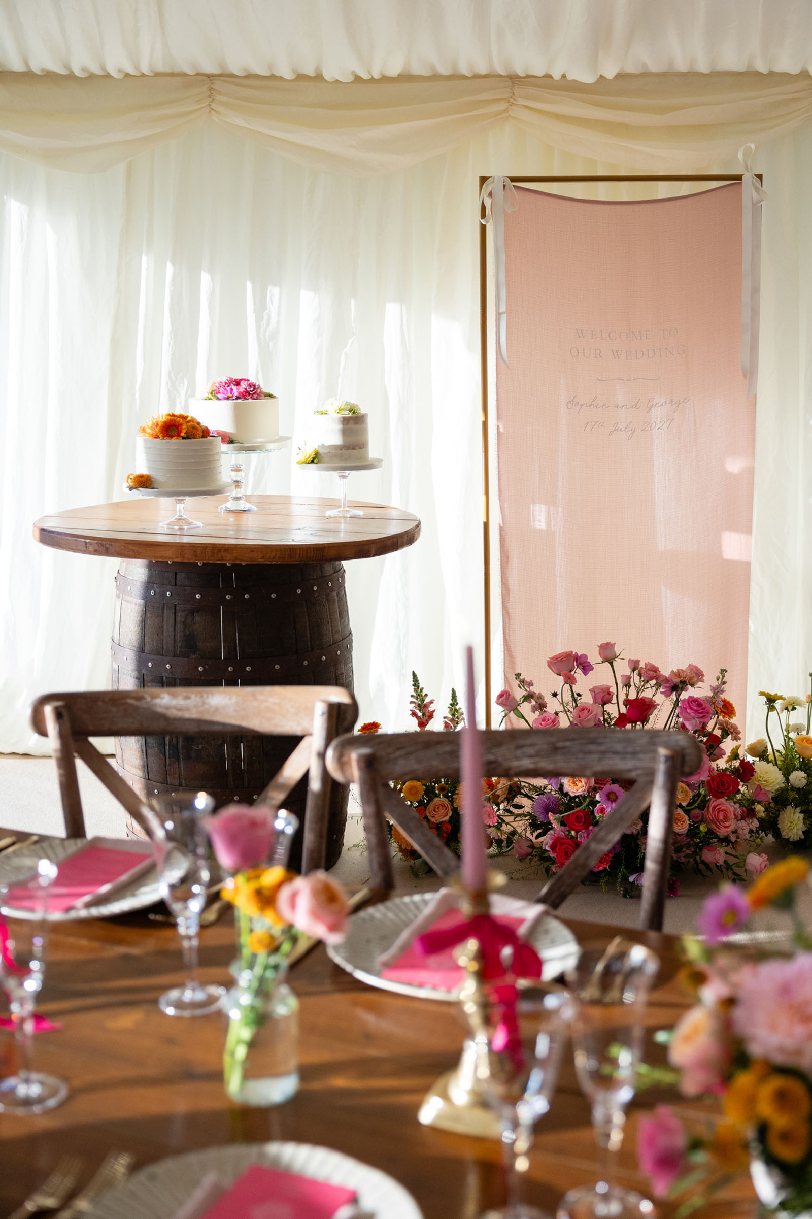 colourful inspiration from independent wedding suppliers at Hencote in Shropshire