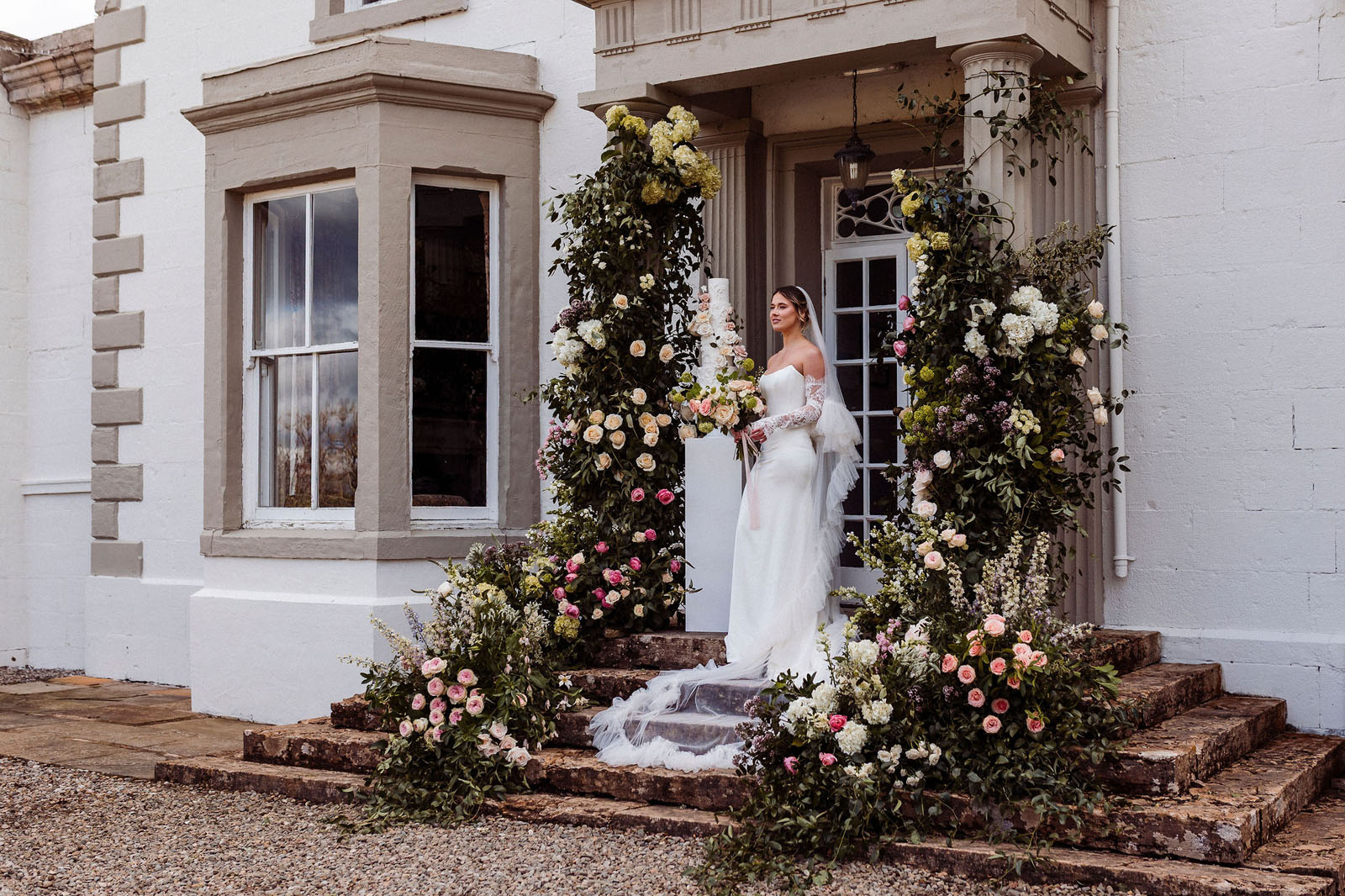 wedding styling photoshoot from Cumbria with seasonal spring florals and timeless design captured by Cumbrian wedding photographer Mark Battista