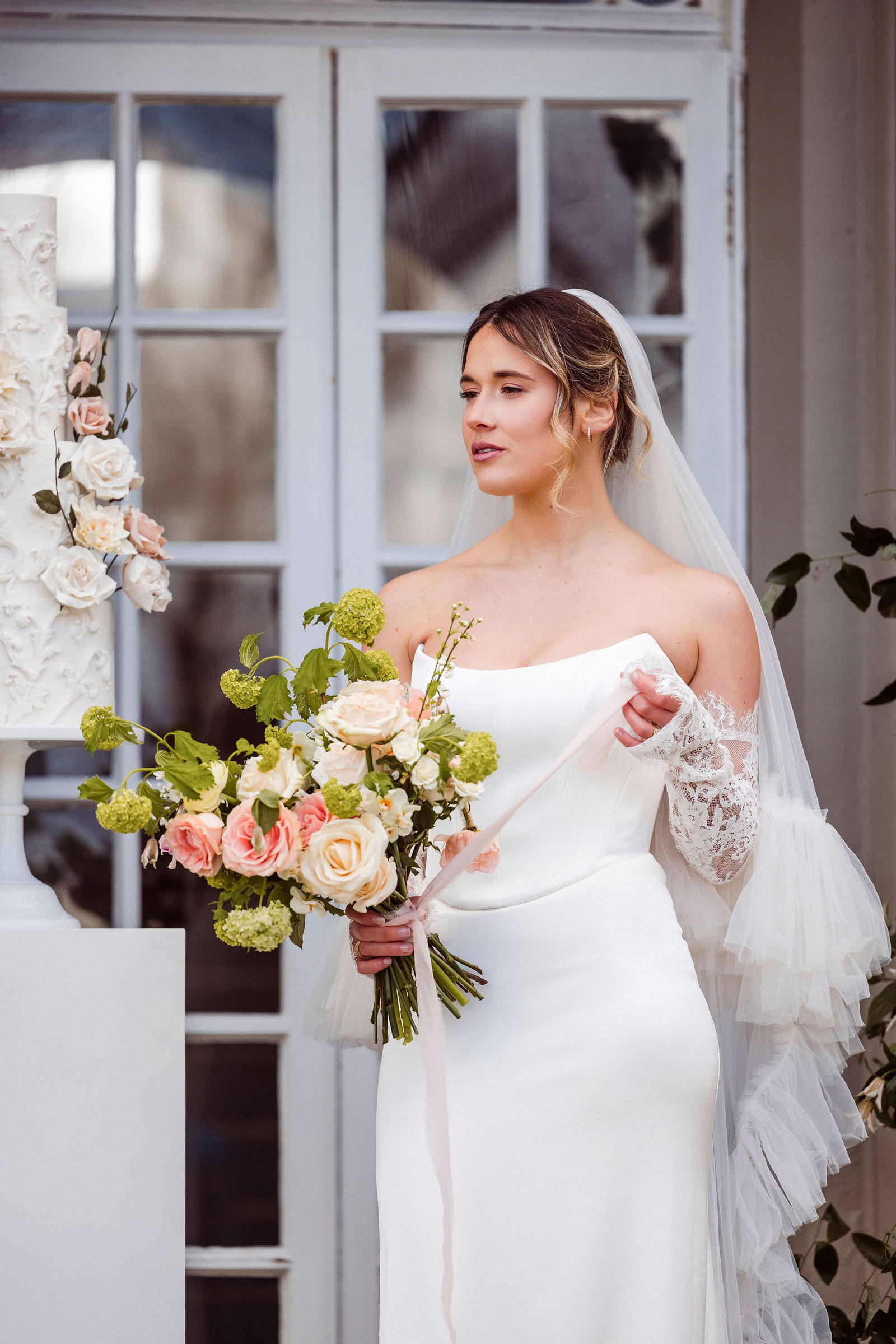 wedding styling photoshoot from Cumbria with seasonal spring florals and timeless design captured by Cumbrian wedding photographer Mark Battista