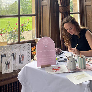 Samantha Walsh live wedding illustrator