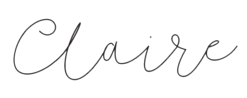 Claire's signature for English Wedding Blog