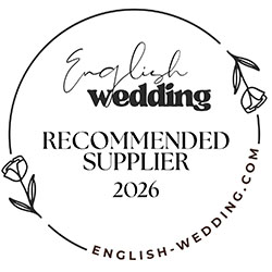 English Wedding recommended supplier badge for 2026