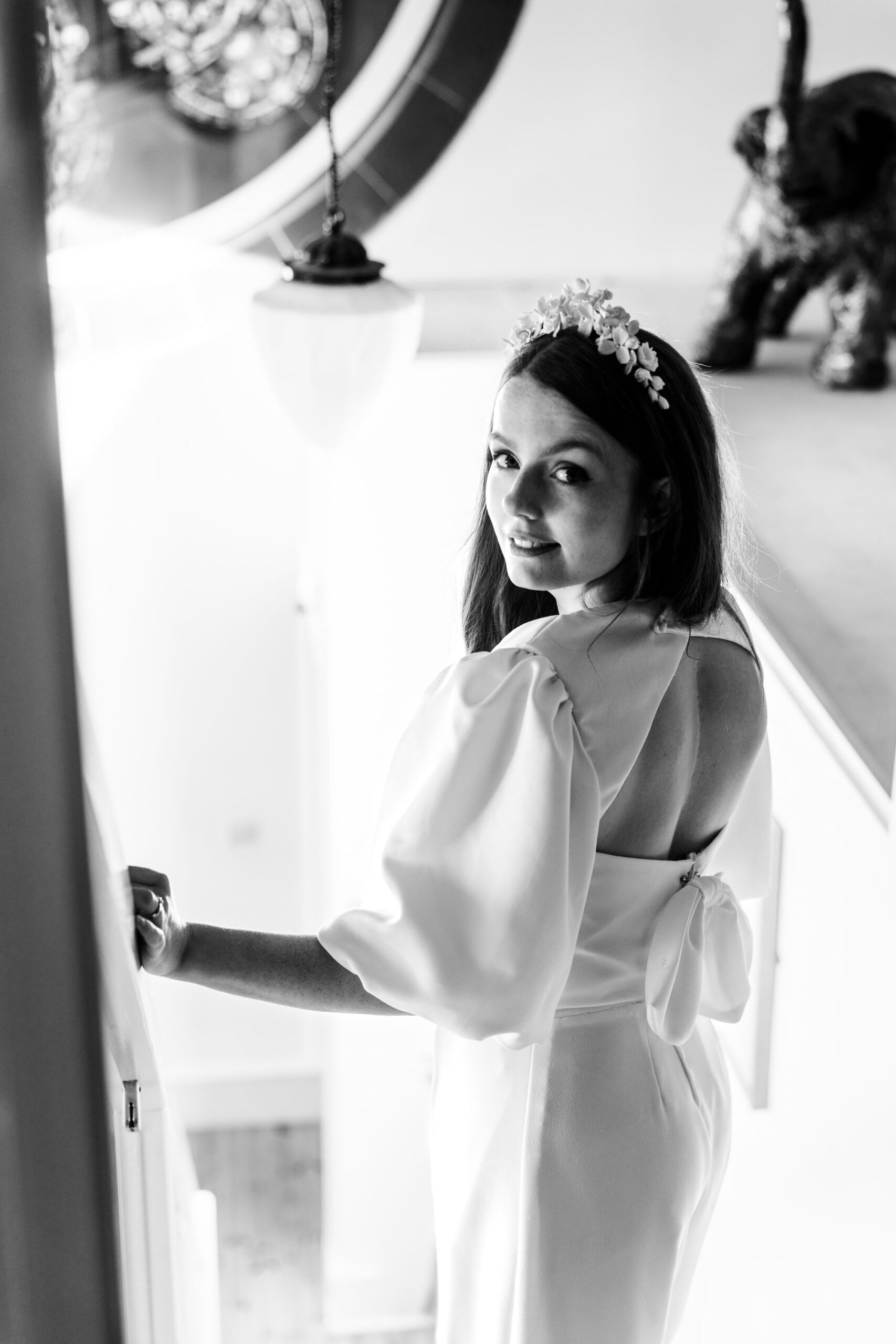 Styled wedding editorial from The Old Church Ayrshire with yellow flowers and olive branch styling, photographed by Hannah Hall Photography