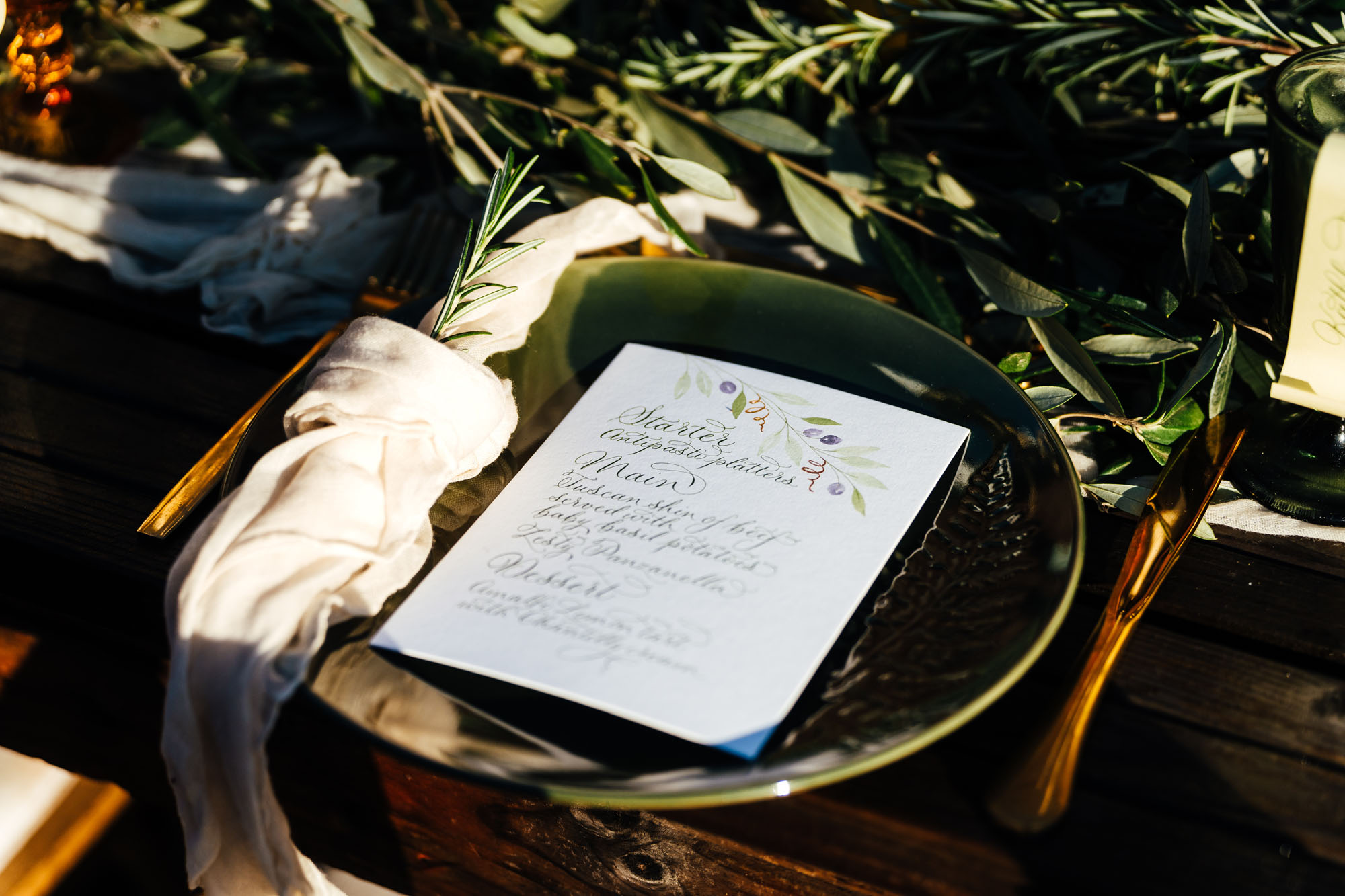Styled wedding editorial from The Old Church Ayrshire with yellow flowers and olive branch styling, photographed by Hannah Hall Photography