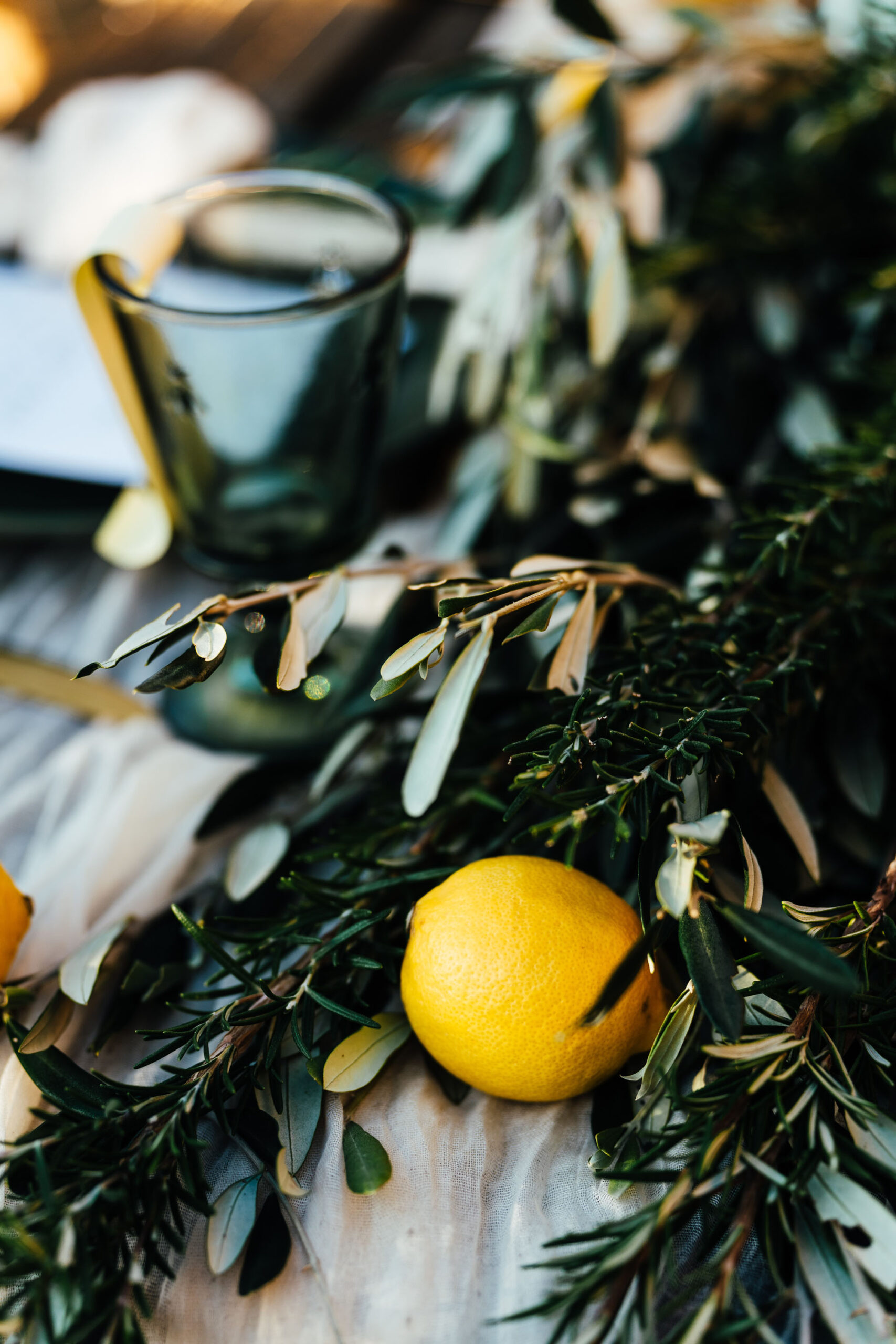 Styled wedding editorial from The Old Church Ayrshire with yellow flowers and olive branch styling, photographed by Hannah Hall Photography