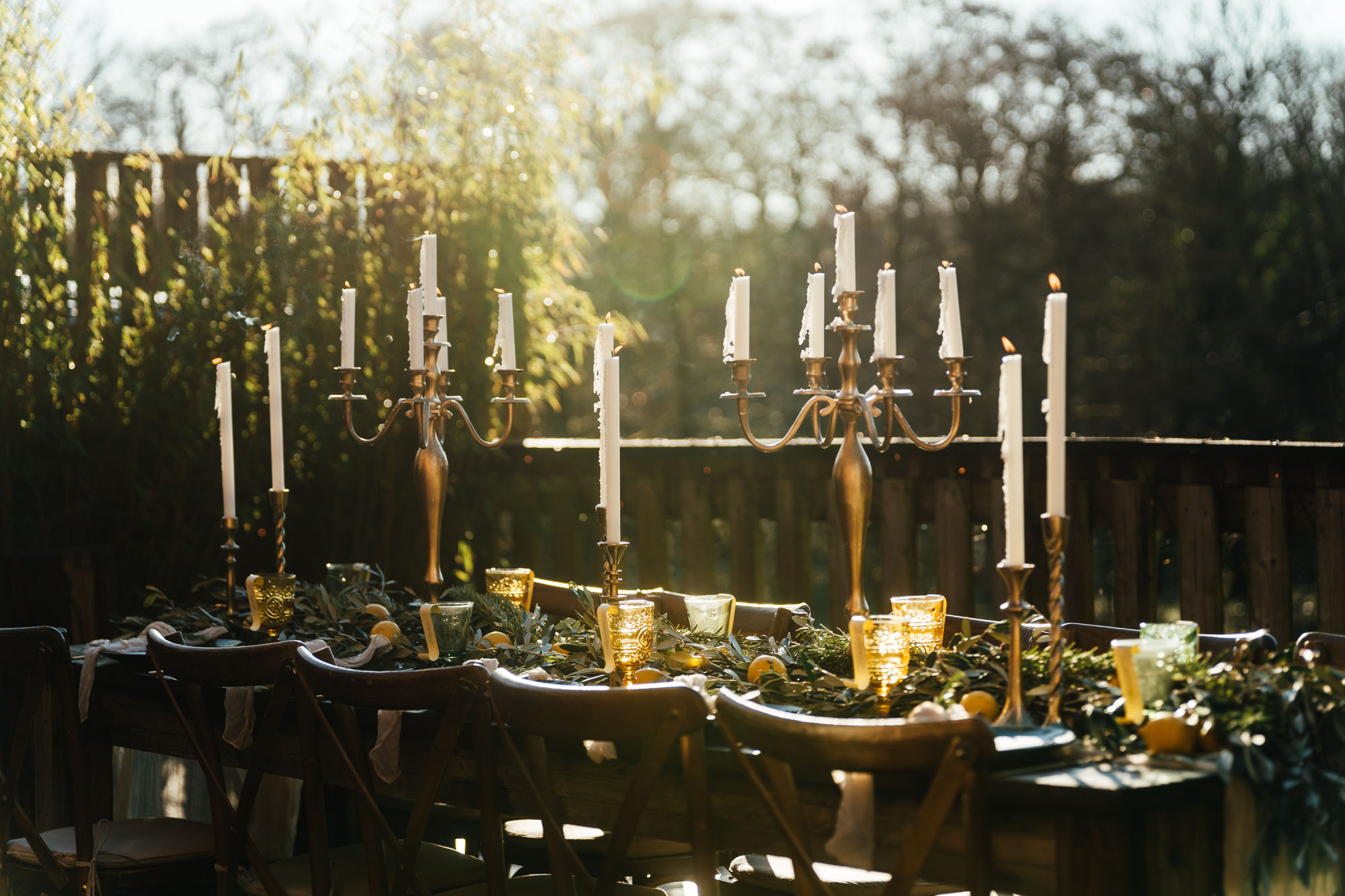Styled wedding editorial from The Old Church Ayrshire with yellow flowers and olive branch styling, photographed by Hannah Hall Photography