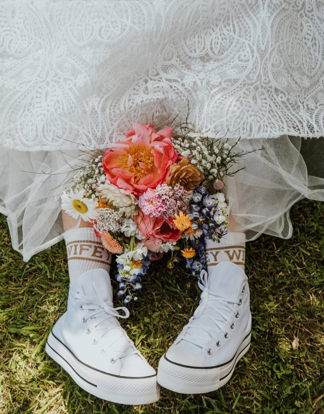 Brambles and Bees wedding flowers at Upwaltham Barns by Nicola Ann Photography