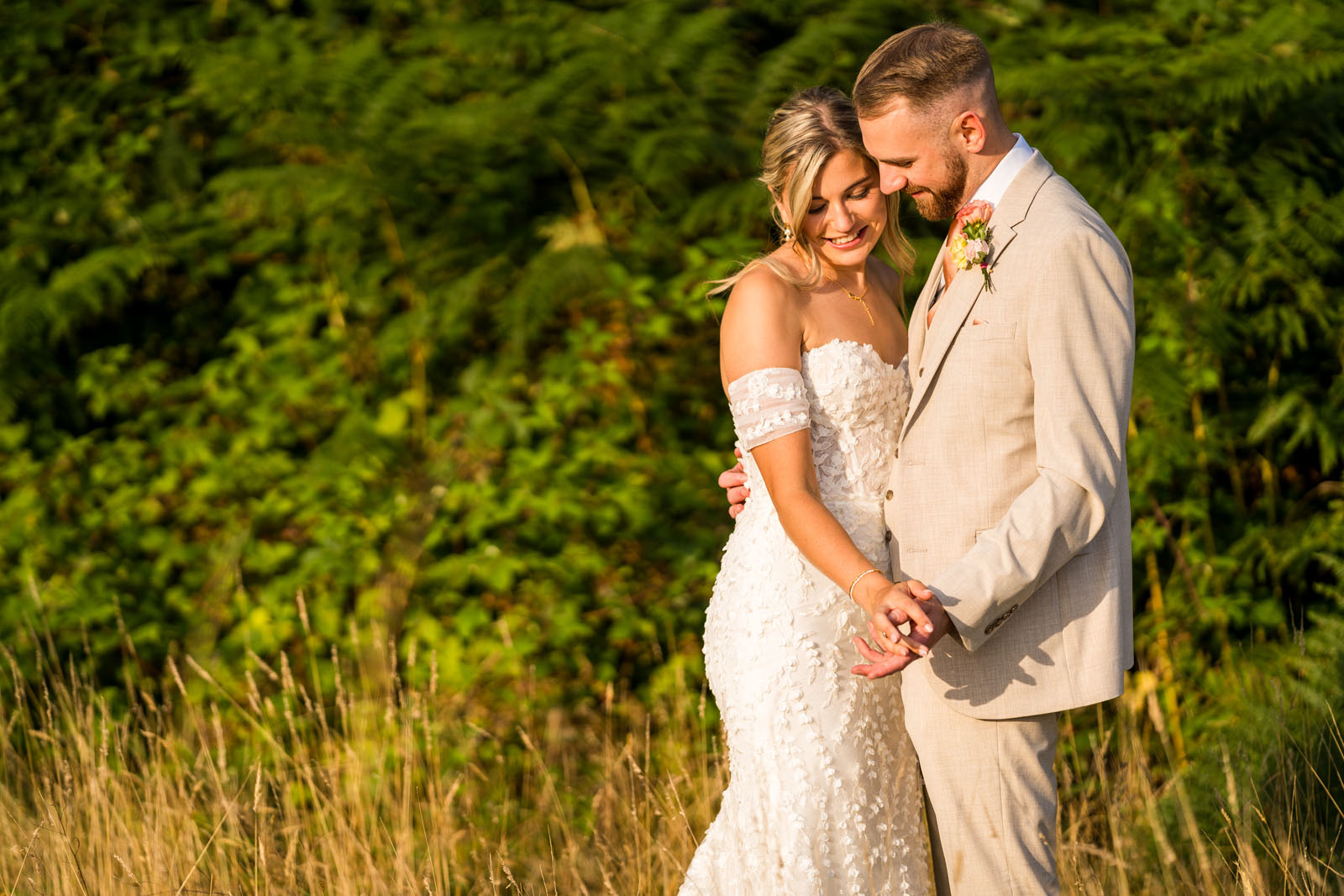 groom and bride at golden hour - Benjamin Toms Photography | Kent