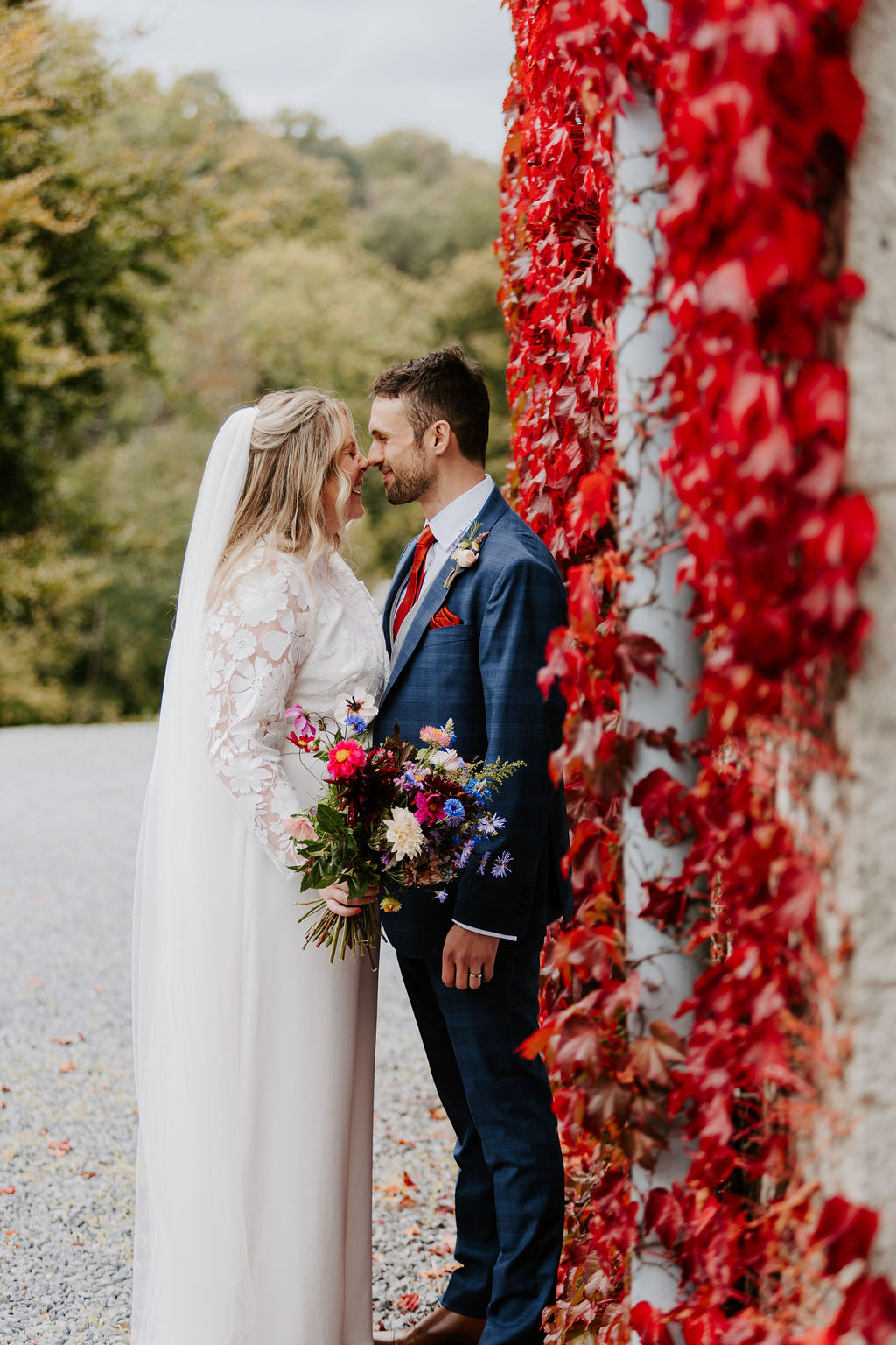 romantic wedding portrait at Colehayes Park with Hannah Timm Photography