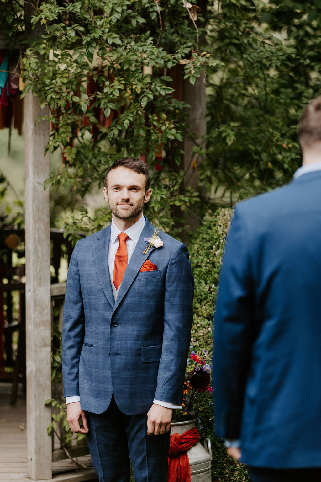 Colourful DIY wedding with streamers and stunning flowers at Colehayes Park South Devon with Hannah Timm Photography