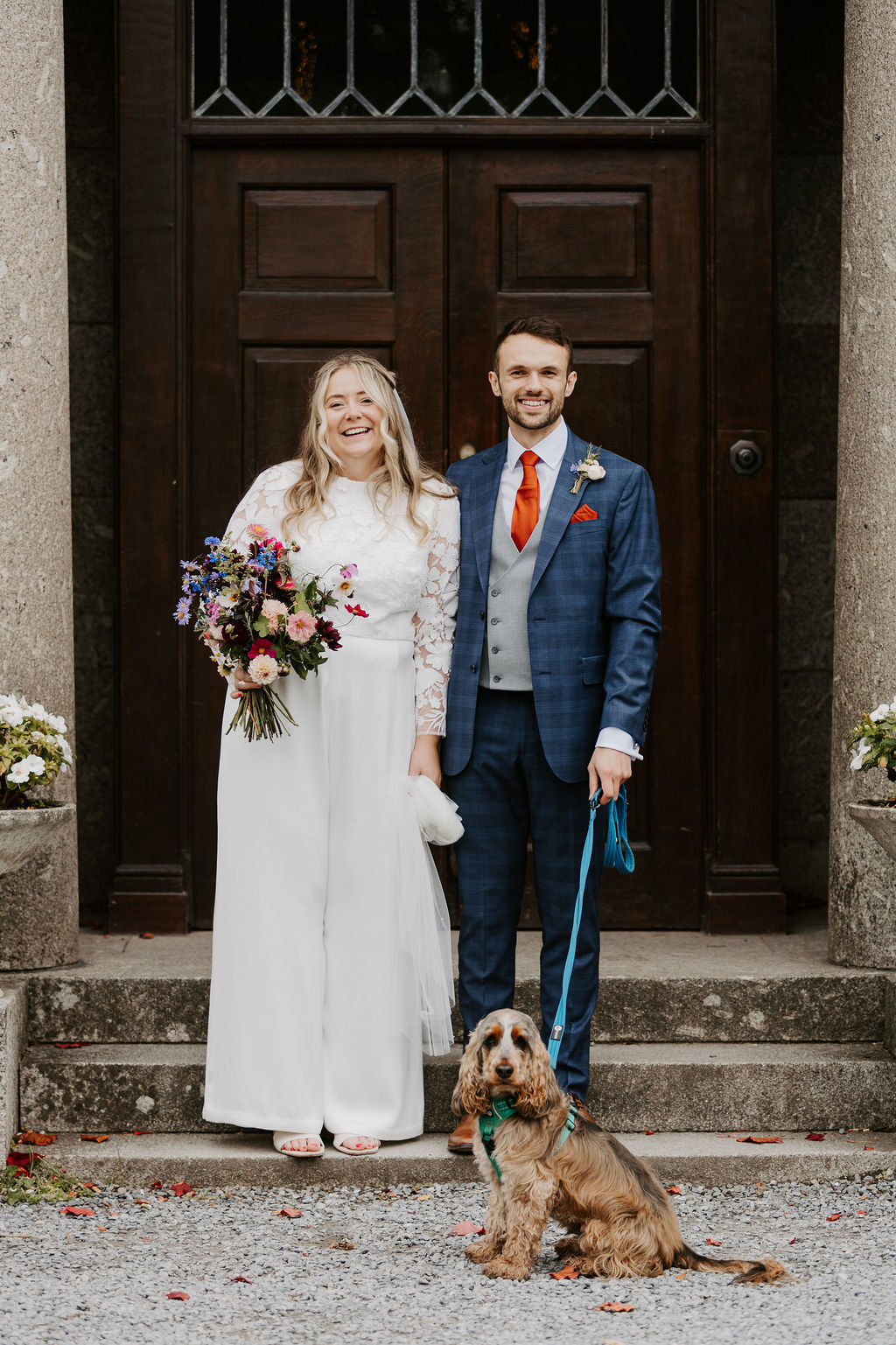 Colourful DIY wedding with streamers and stunning flowers at Colehayes Park South Devon with Hannah Timm Photography