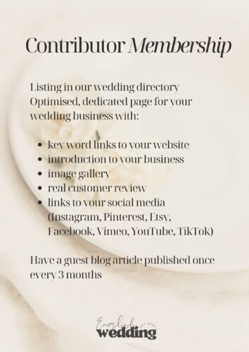 Contributor Membership of English Wedding with benefits explained