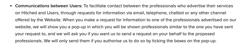 Hitched terms for generating leads