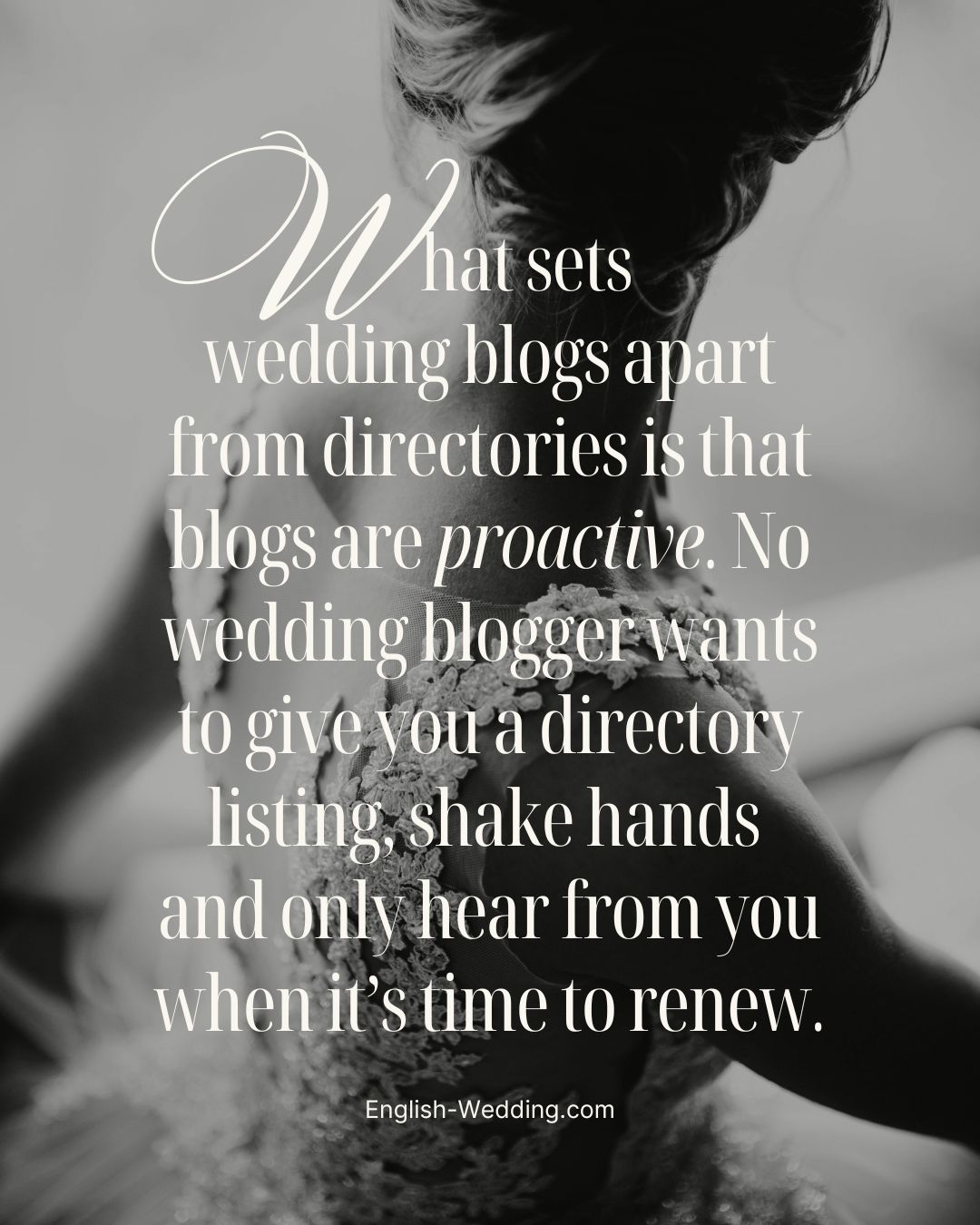 wedding blogs outshine wedding directories - English Wedding explains why