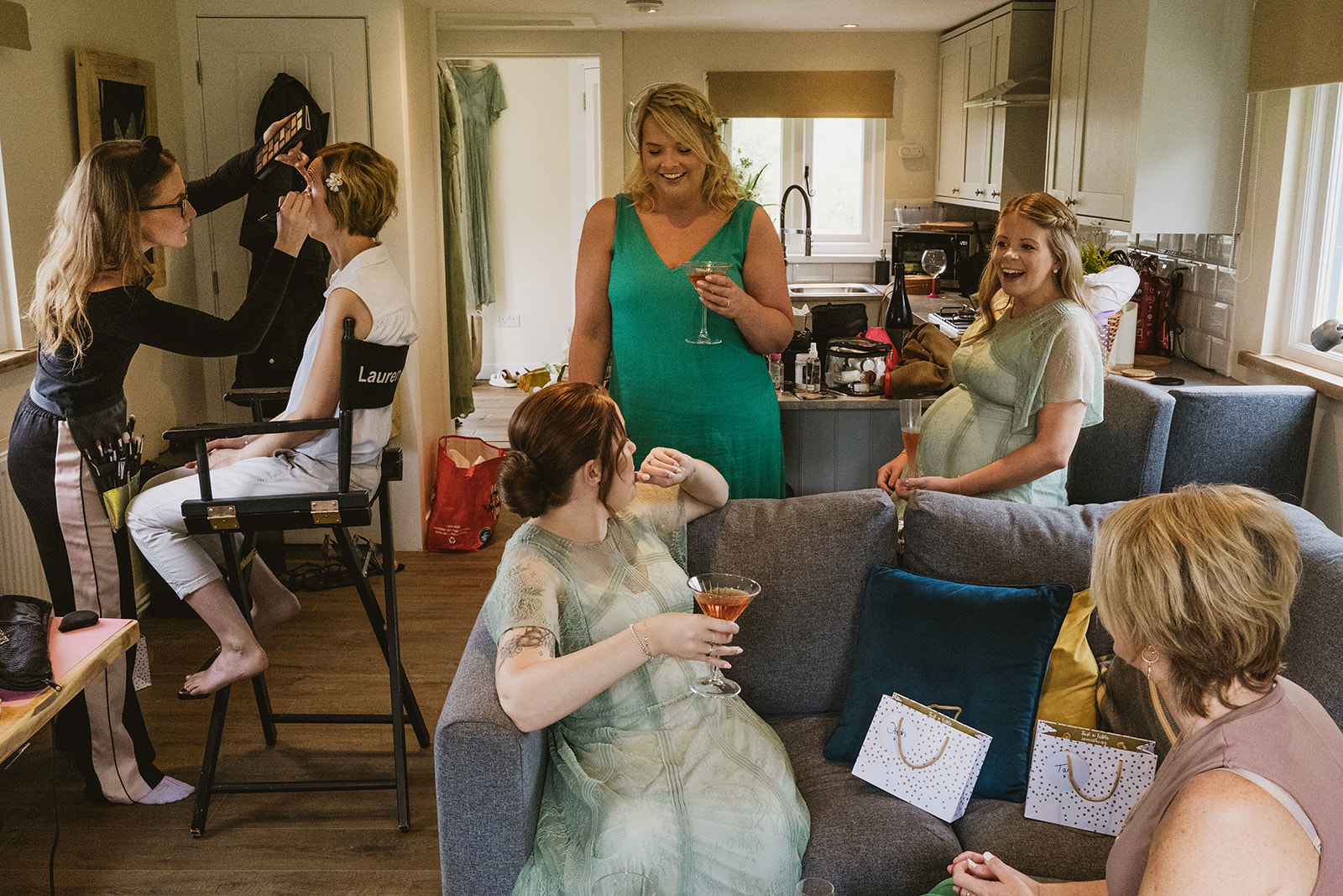 rainy outdoor garden wedding in Kent with candid photography by York Place Studios