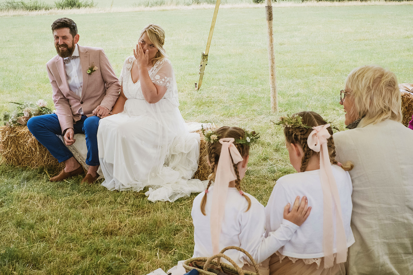rainy outdoor garden wedding in Kent with candid photography by York Place Studios