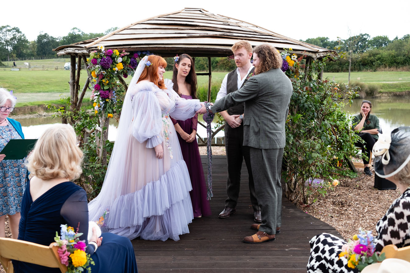 Real wedding at Kent Meadow House Farm with Max Milne Weddings photographer