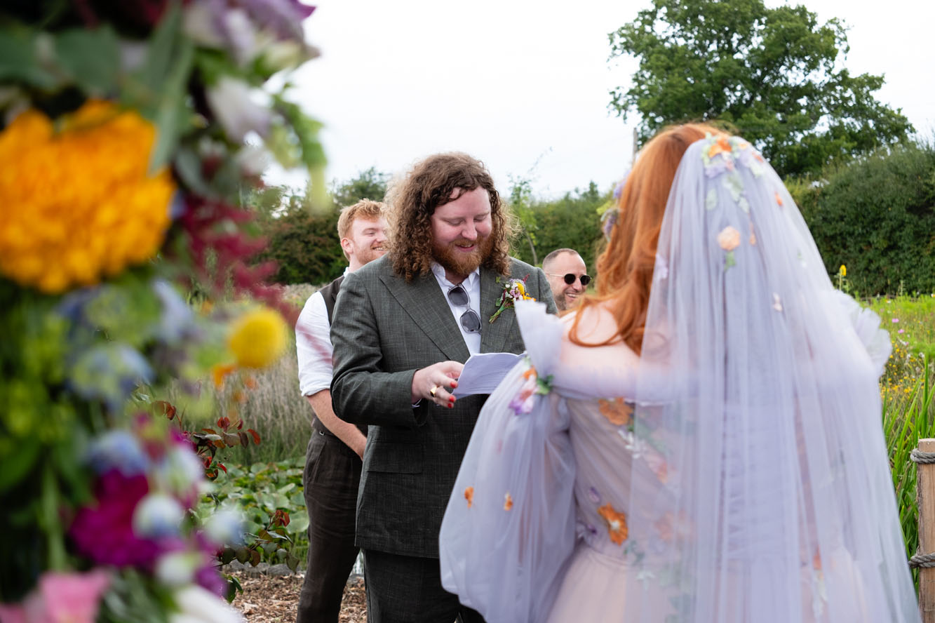 Real wedding at Kent Meadow House Farm with Max Milne Weddings photographer