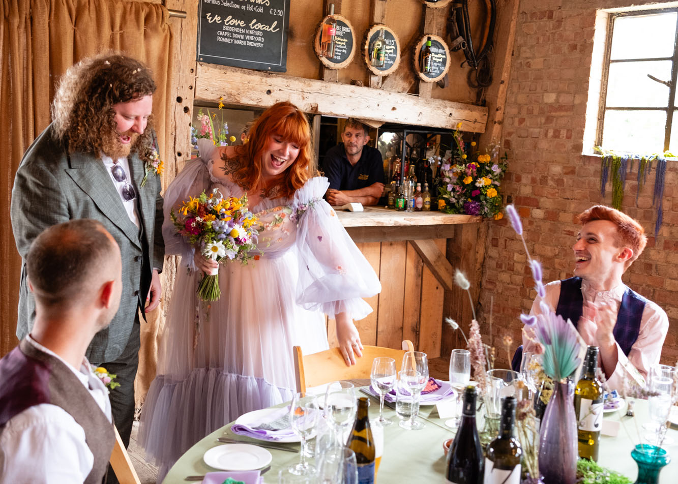 Real wedding at Kent Meadow House Farm with Max Milne Weddings photographer