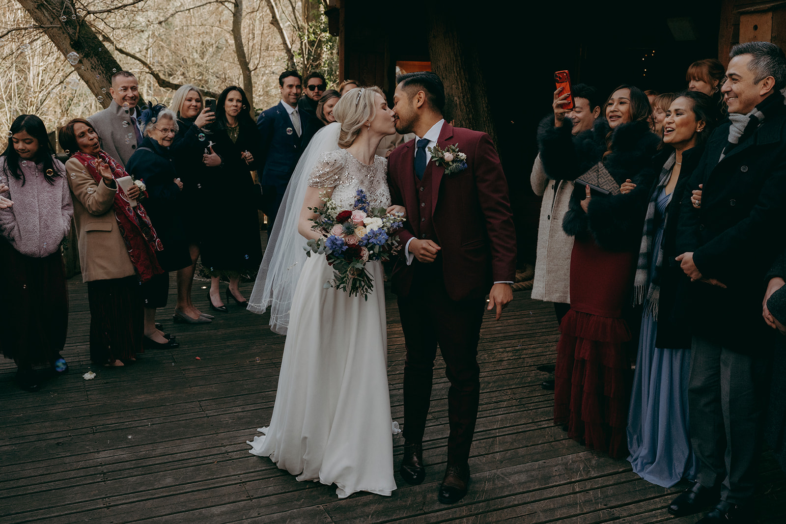 North Yorkshire wedding photographer at Alnwick treehouse wedding venue