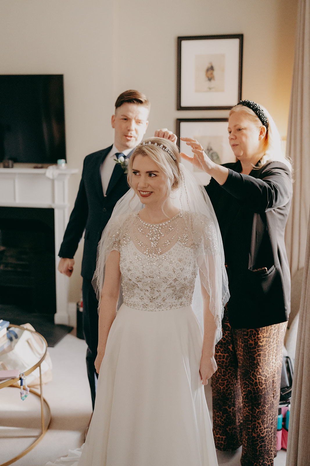 North Yorkshire wedding photographer Alnwick treehouse wedding scene
