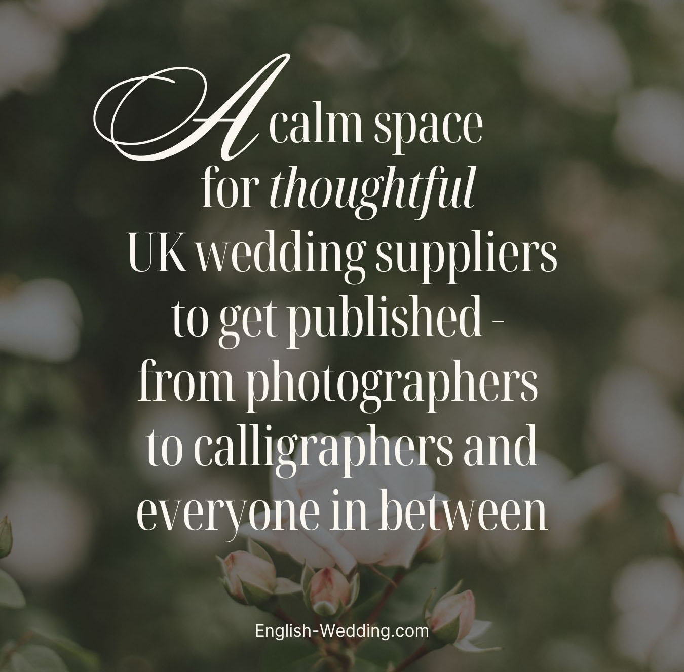 English Wedding is a blog platform for wedding businesses to get published