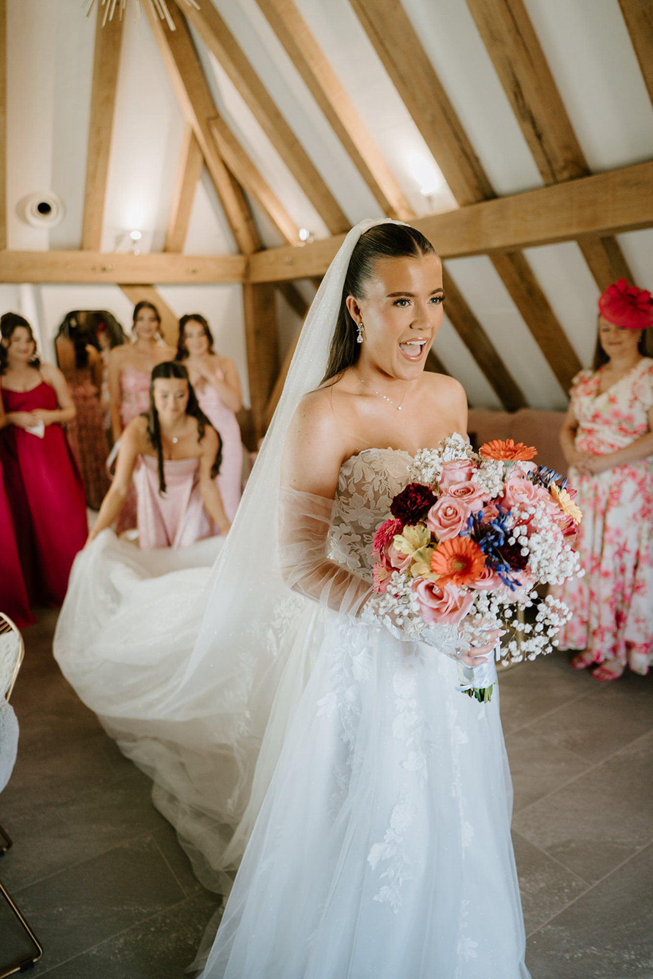 real wedding blog at The Old Kent Barn with Pearce Wedding Photography
