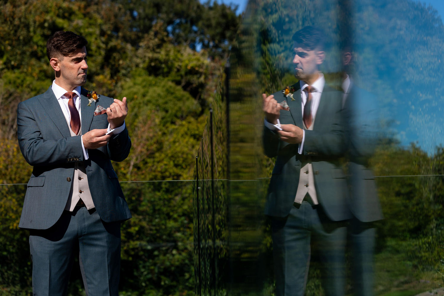 real wedding at Sandy Cove Devon on a bright sunny day | Devon and Somerset wedding photographer Martin Dabek