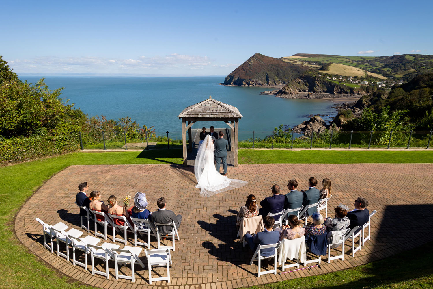 real wedding at Sandy Cove Devon on a bright sunny day | Devon and Somerset wedding photographer Martin Dabek
