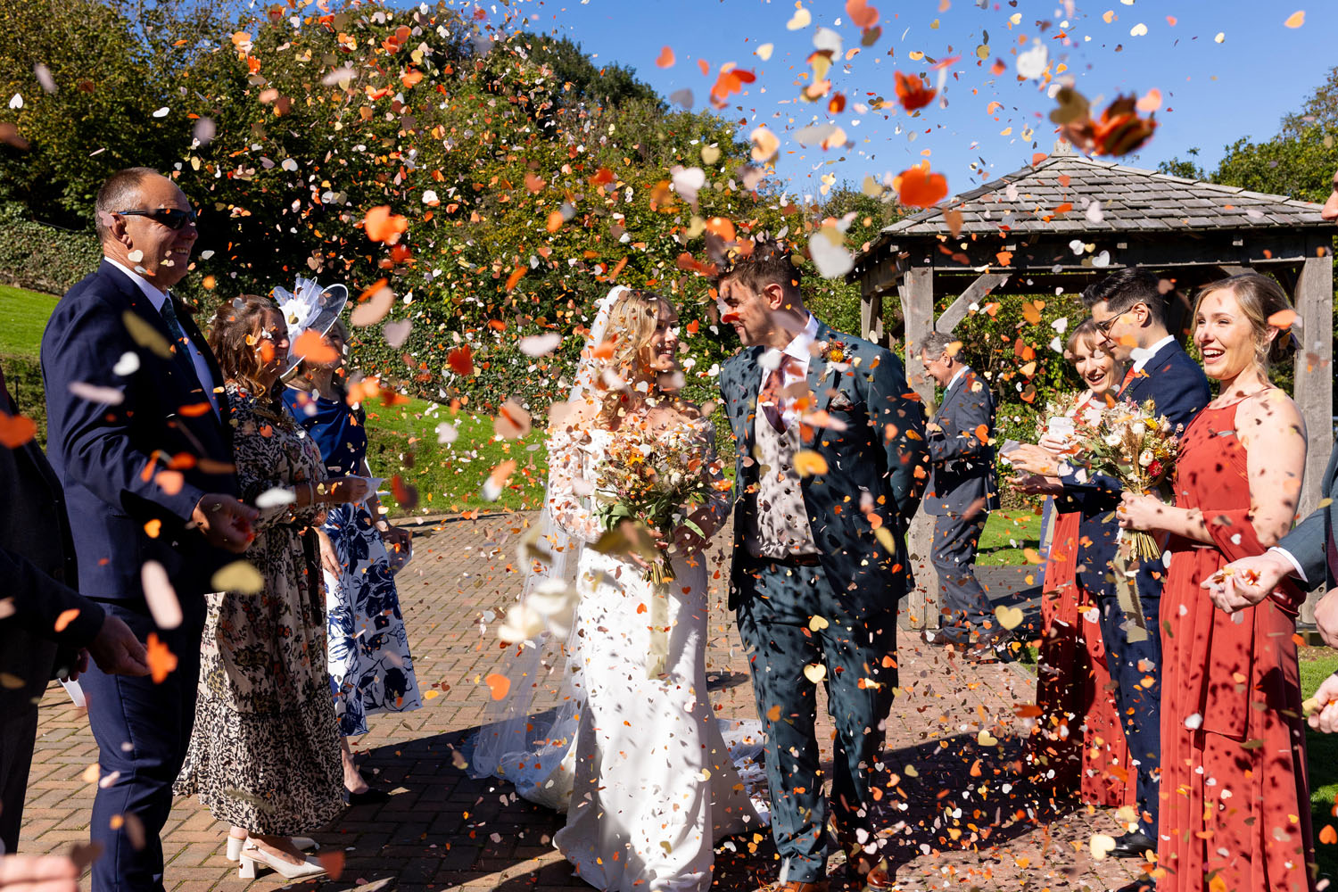 real wedding at Sandy Cove Devon on a bright sunny day | Devon and Somerset wedding photographer Martin Dabek