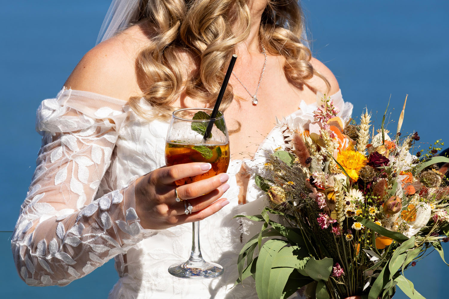 real wedding at Sandy Cove Devon on a bright sunny day | Devon and Somerset wedding photographer Martin Dabek