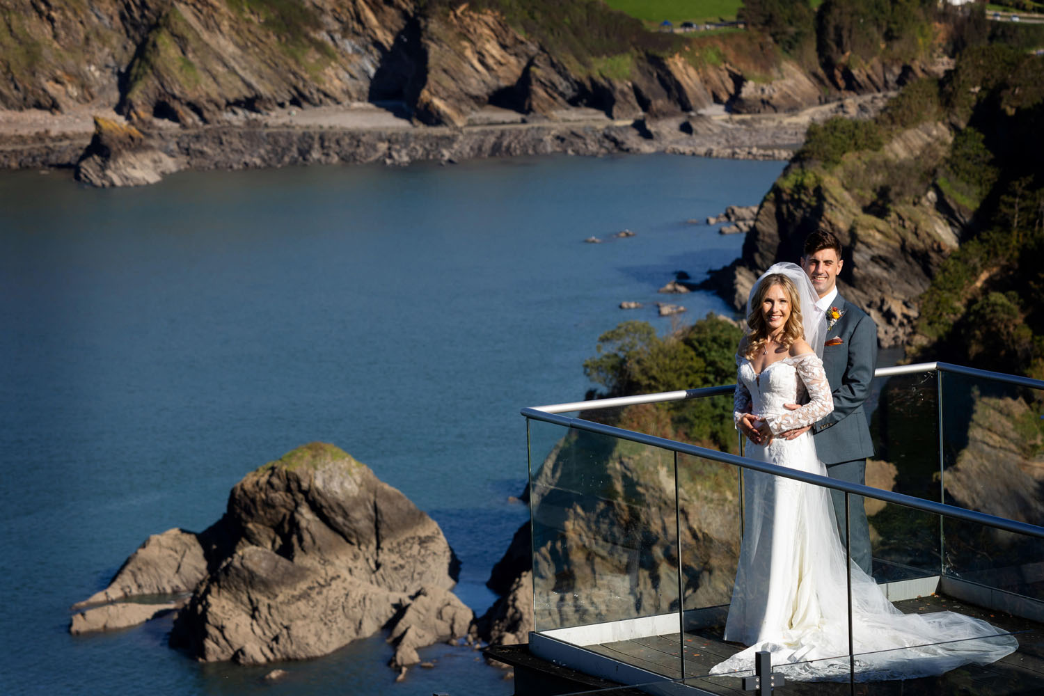 real wedding at Sandy Cove Devon on a bright sunny day | Devon and Somerset wedding photographer Martin Dabek