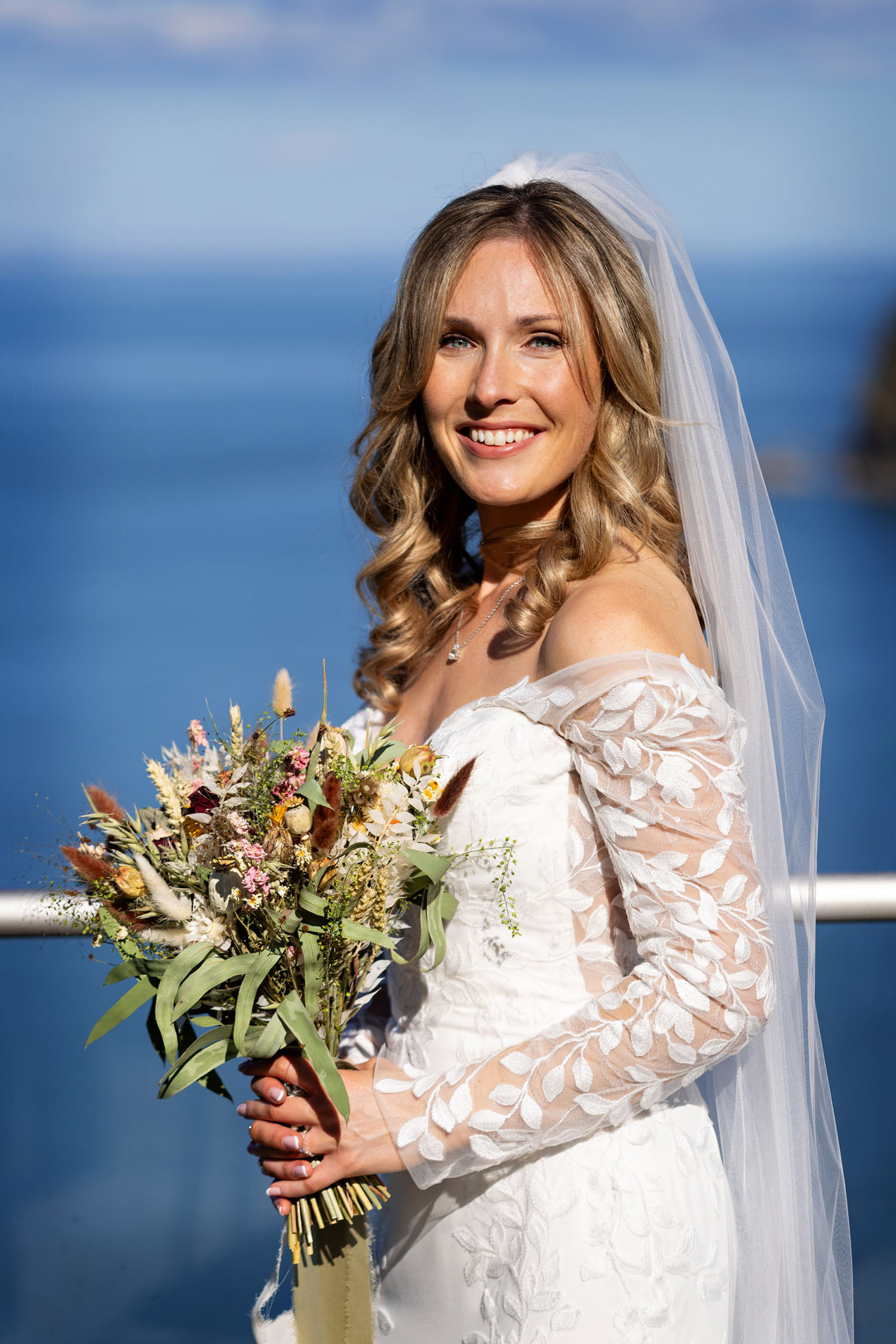 real wedding at Sandy Cove Devon on a bright sunny day | Devon and Somerset wedding photographer Martin Dabek