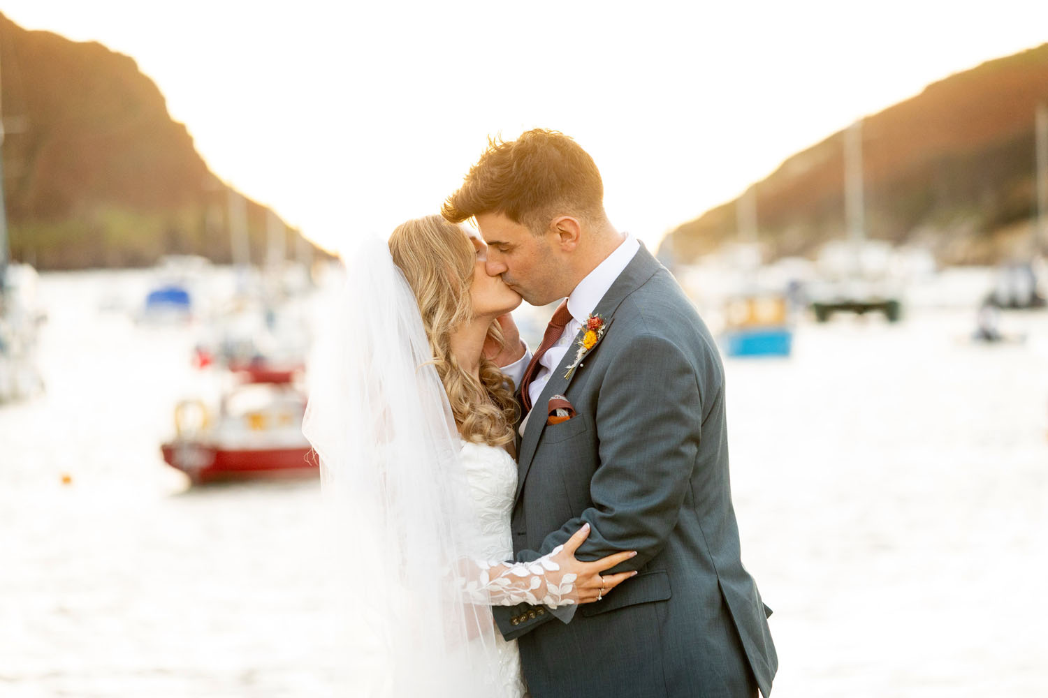 real wedding at Sandy Cove Devon on a bright sunny day | Devon and Somerset wedding photographer Martin Dabek
