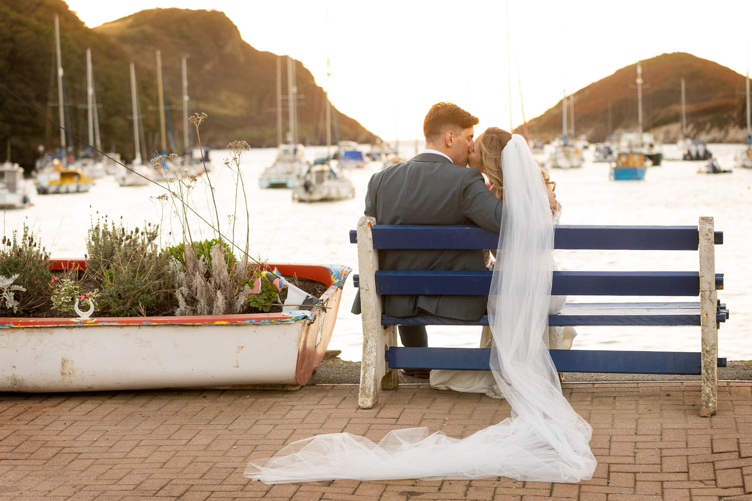 real wedding at Sandy Cove Devon on a bright sunny day | Devon and Somerset wedding photographer Martin Dabek