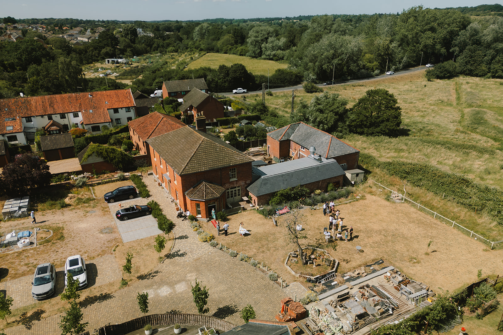 real wedding in Norwich Norfolk with a mature couple and friends helping | Andy Davison Photography