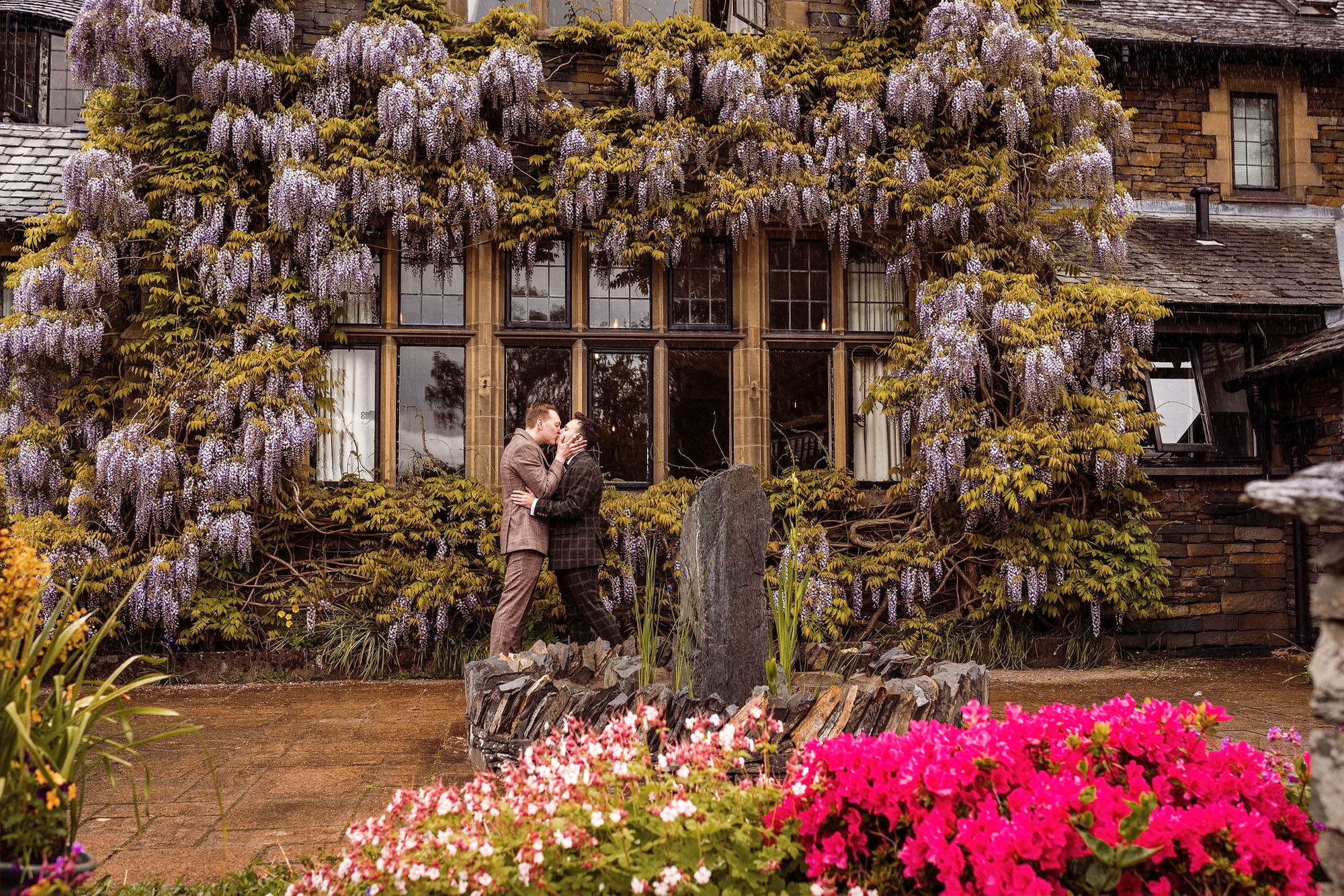 wisteria wedding photography in Cumbria at Cragwood with Mark Battista Photography