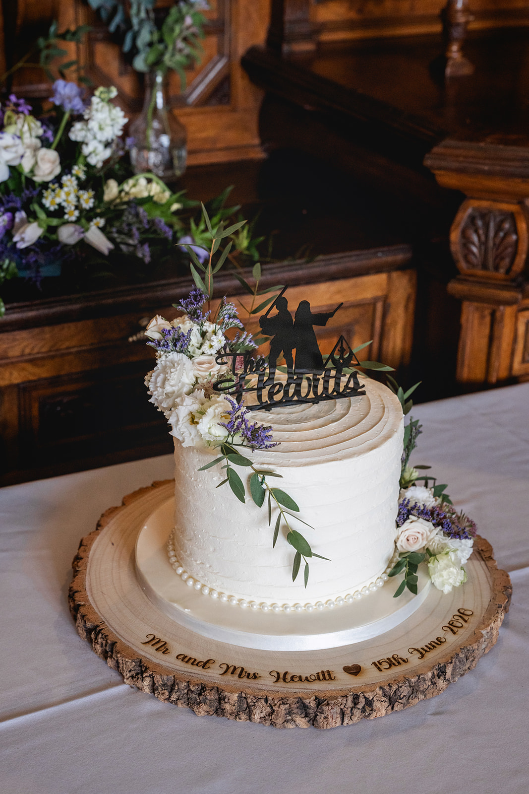 wedding cake with buttercream