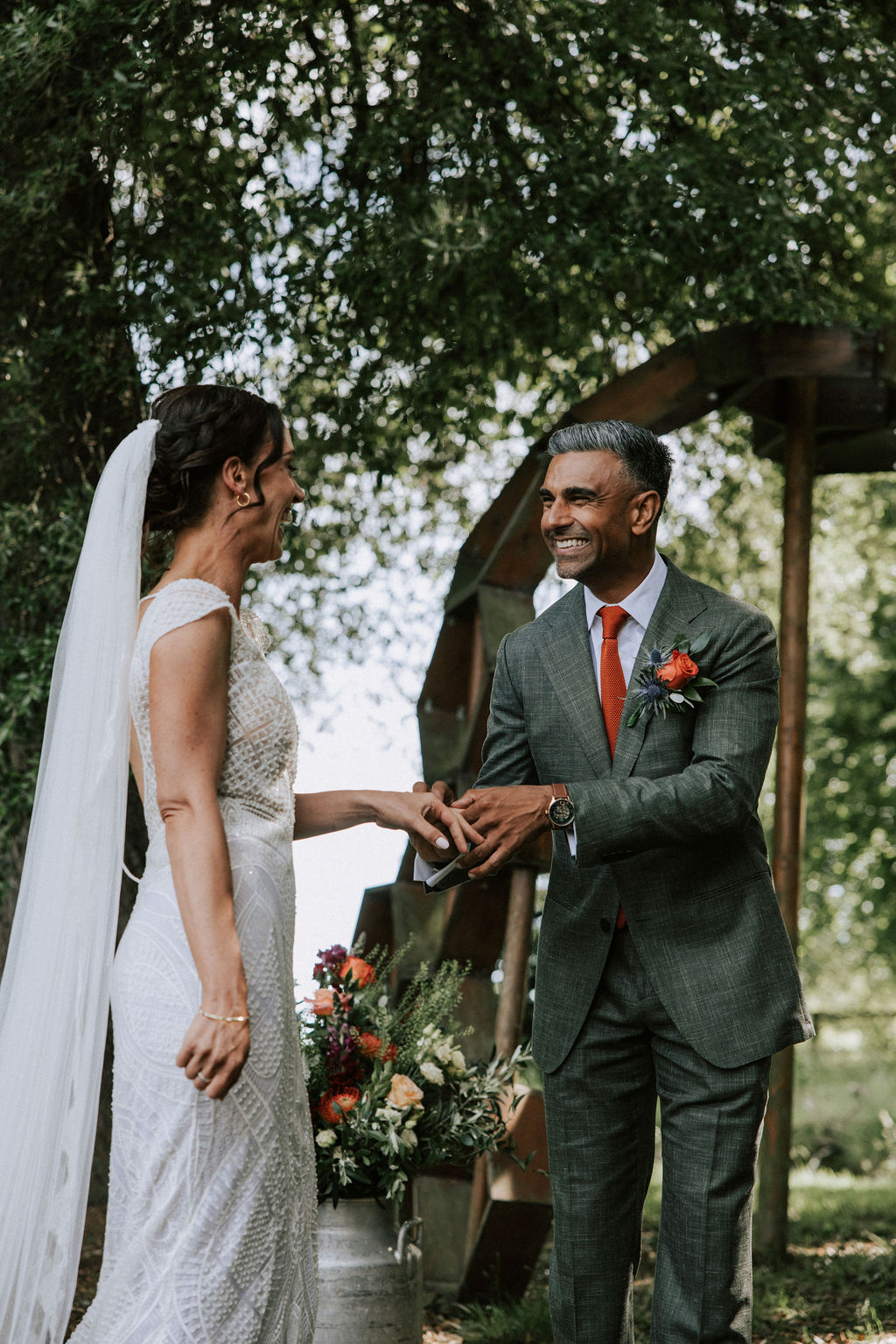 real couple's wedding in Hertfordshire with outdoor ceremony | Nicki Shea Photography at Beaumont Hall