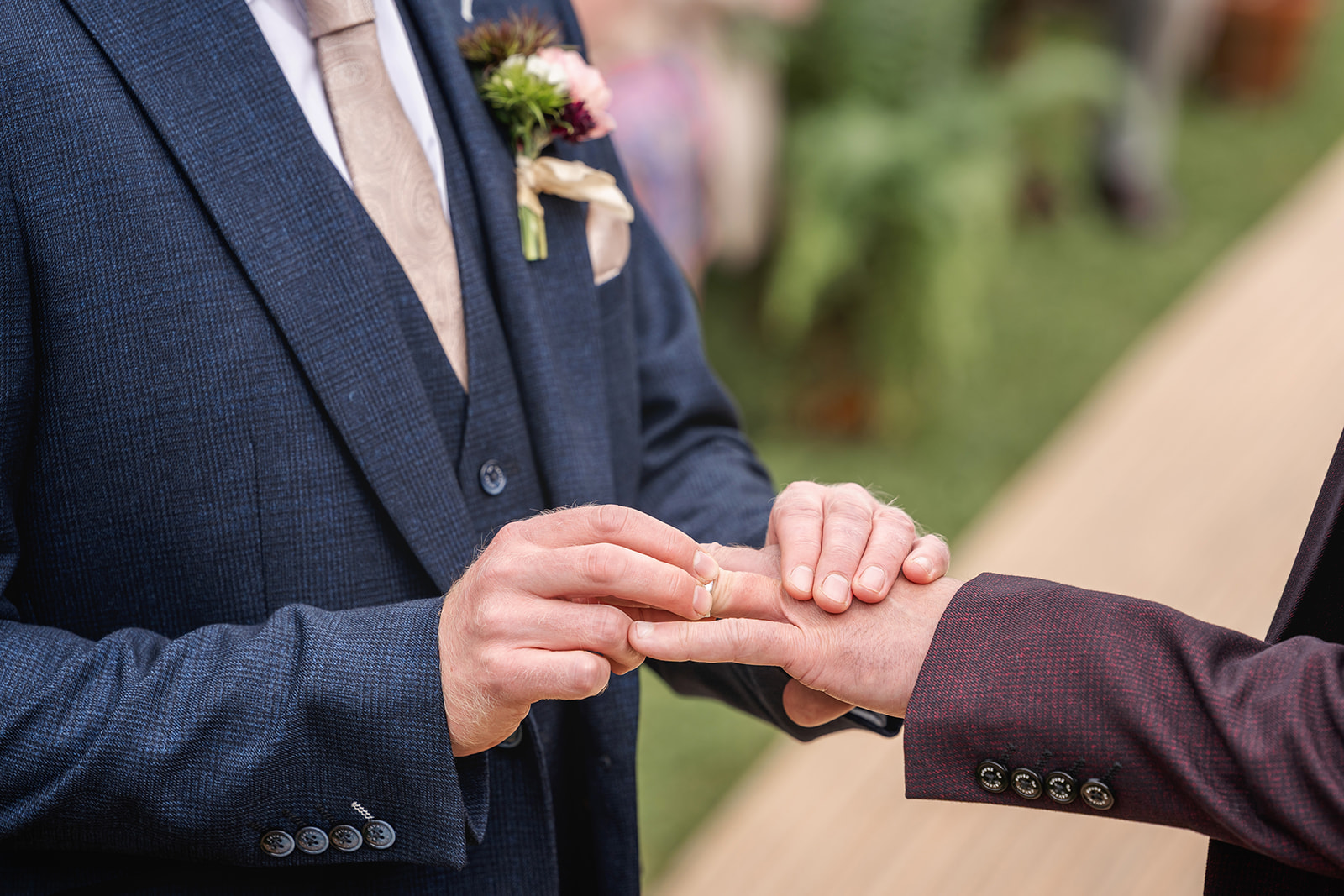 real wedding at Holesfoot Cumbria with two grooms | Jaye-Peg Photography