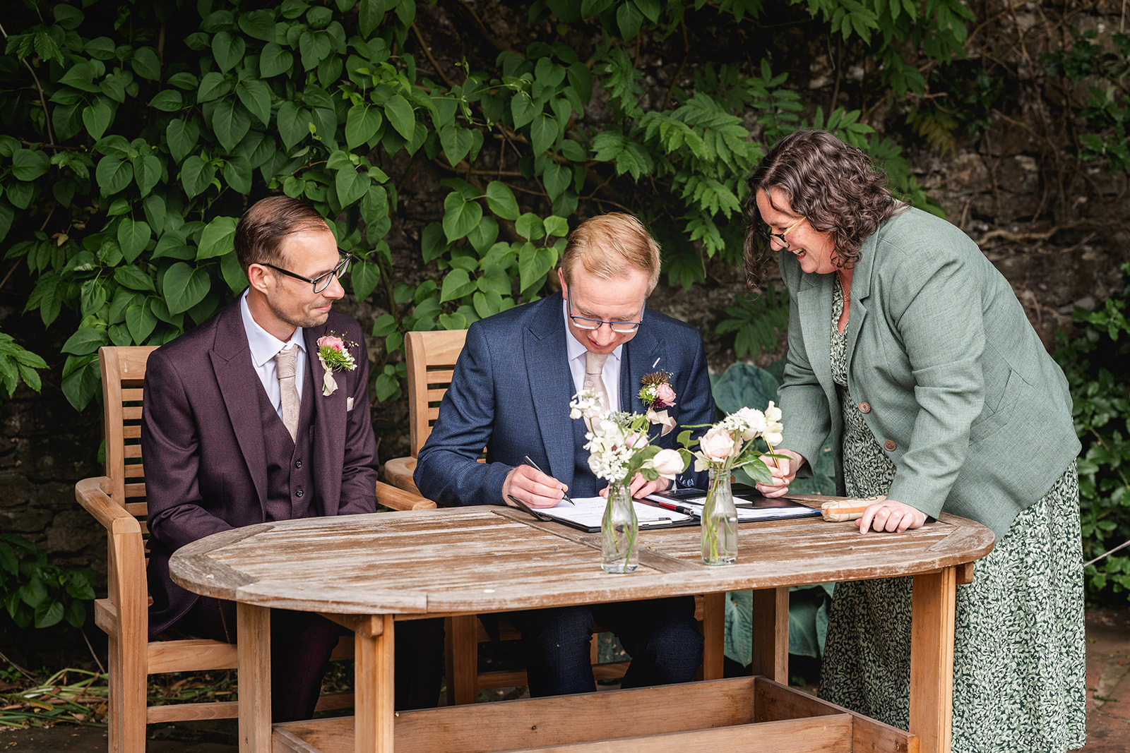 real wedding at Holesfoot Cumbria with two grooms | Jaye-Peg Photography