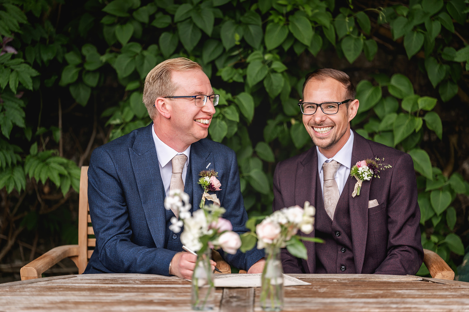 real wedding at Holesfoot Cumbria with two grooms | Jaye-Peg Photography