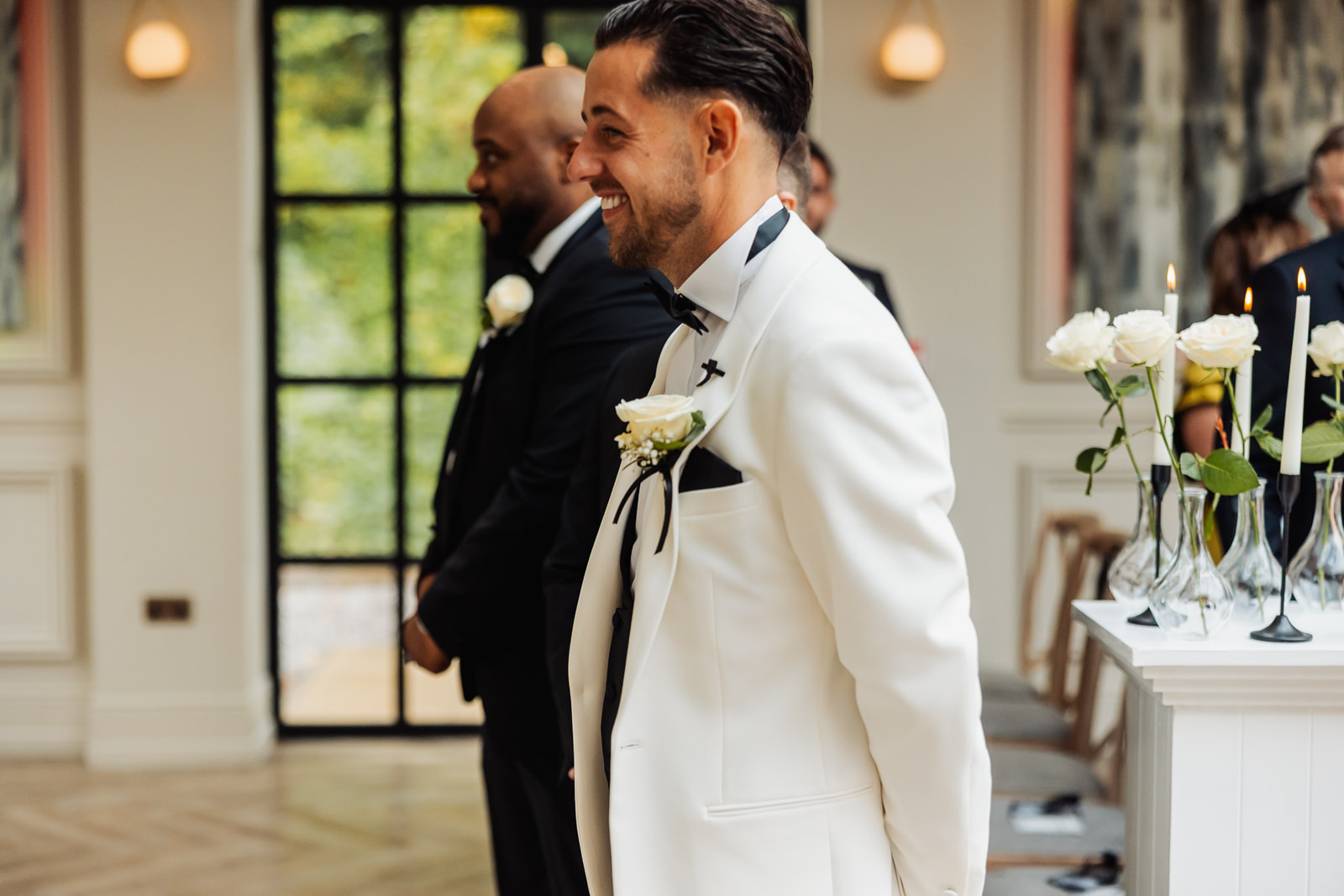 real wedding at Woodlands Hotel Leeds with black tie dress code and images by Yorkshire photographer Fabio Photography from Halifax