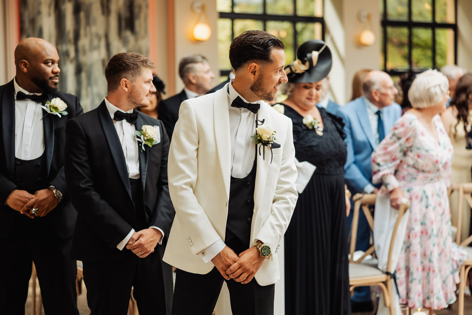 real wedding at Woodlands Hotel Leeds with black tie dress code and images by Yorkshire photographer Fabio Photography from Halifax