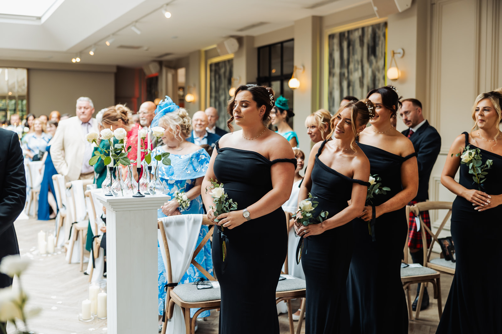real wedding at Woodlands Hotel Leeds with black tie dress code and images by Yorkshire photographer Fabio Photography from Halifax
