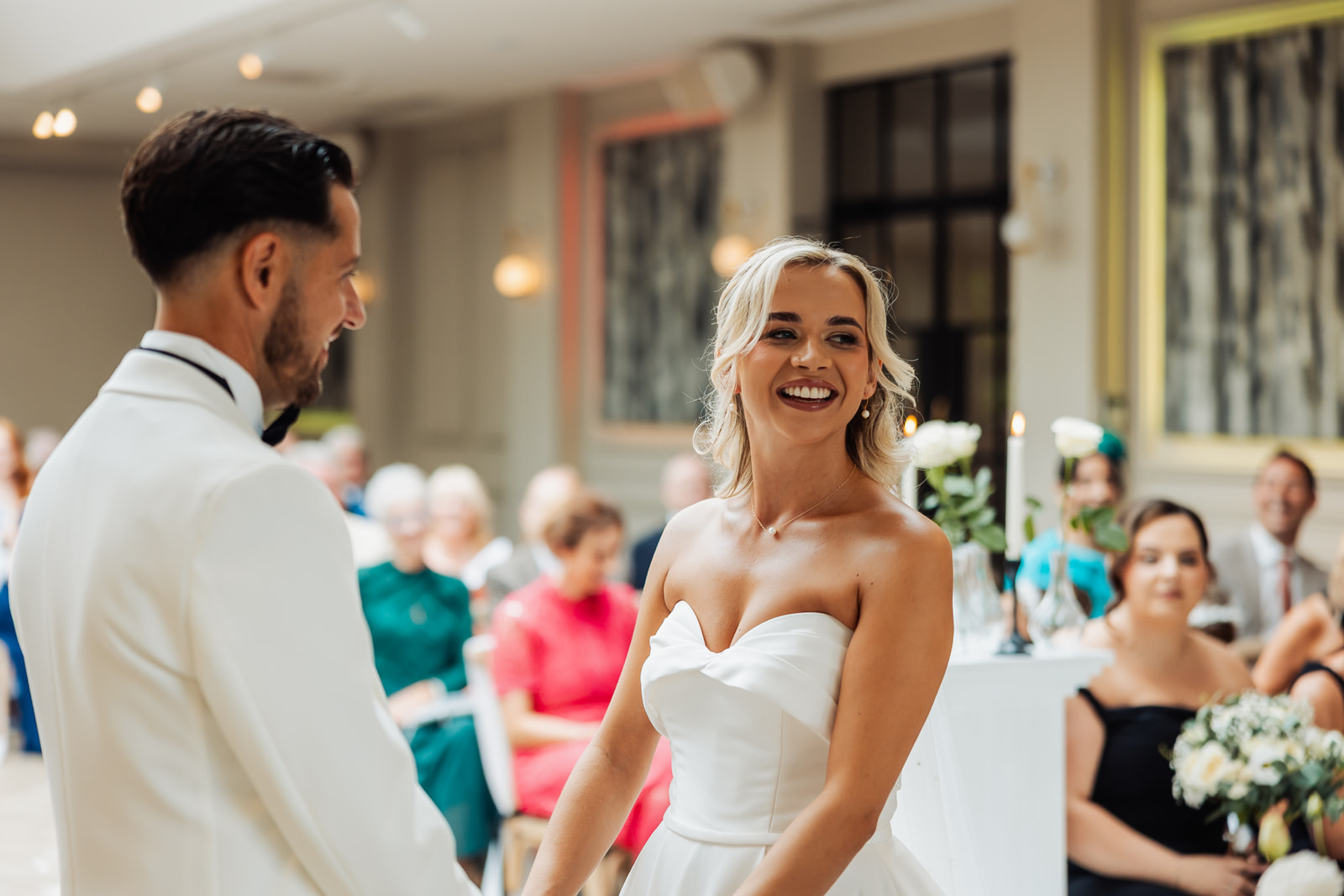 real wedding at Woodlands Hotel Leeds with black tie dress code and images by Yorkshire photographer Fabio Photography from Halifax