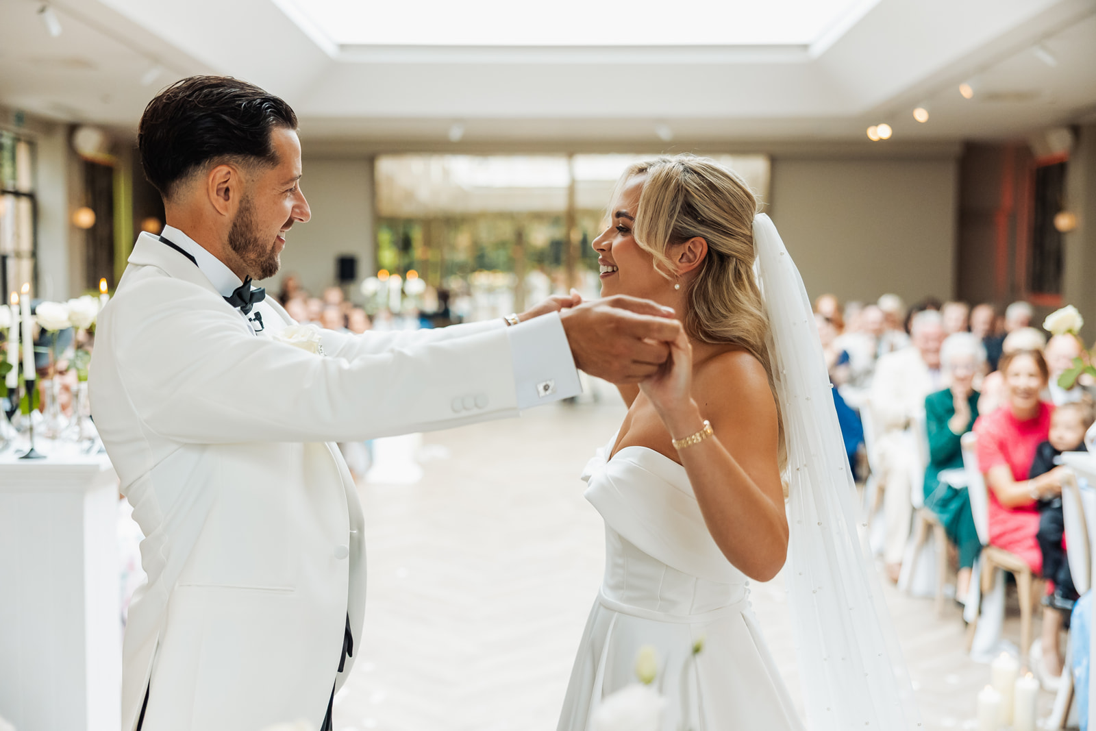 real wedding at Woodlands Hotel Leeds with black tie dress code and images by Yorkshire photographer Fabio Photography from Halifax